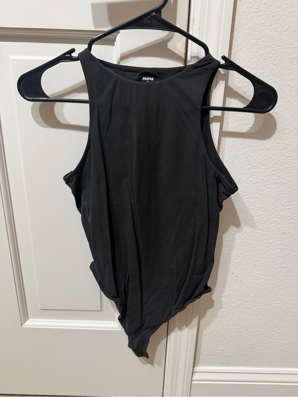 SKIMS Black Sleeveless High-Neck Bodysuit